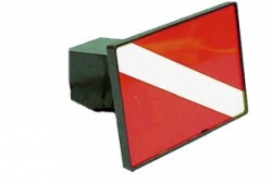 A-Plus Marine Hitch Receiver Cover - Dive Flag